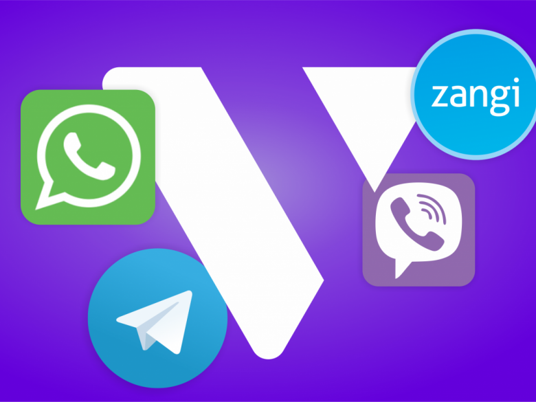 Связаться с нами можно через приложения Zangi, Viber, WhatsApp и Telegram