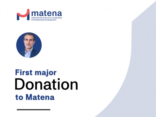 Крупная сумма пожертвования школе Matena