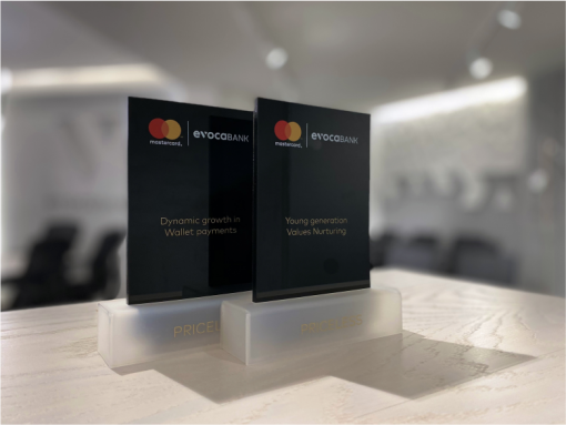 Evocabank has won 2 awards from Mastercard